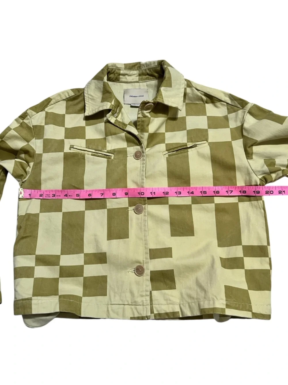 Paloma Wool Lime green check Space jacket sz Small